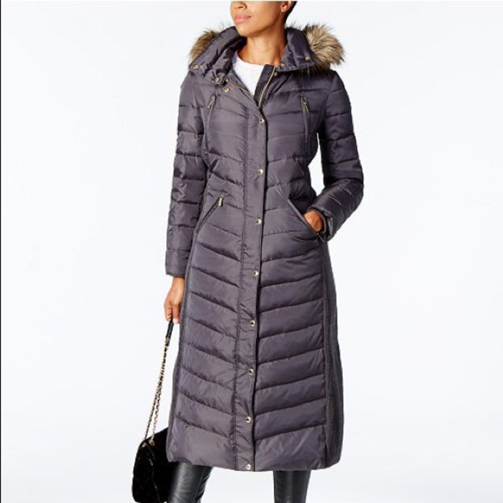 Michael Kors Faux Fur Maxi Coat
